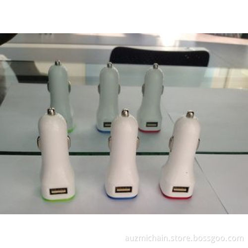 Custom Logo LED Light Dual USB Car Charger 5V 2A for Tablet PC, iPad, iPad Mini